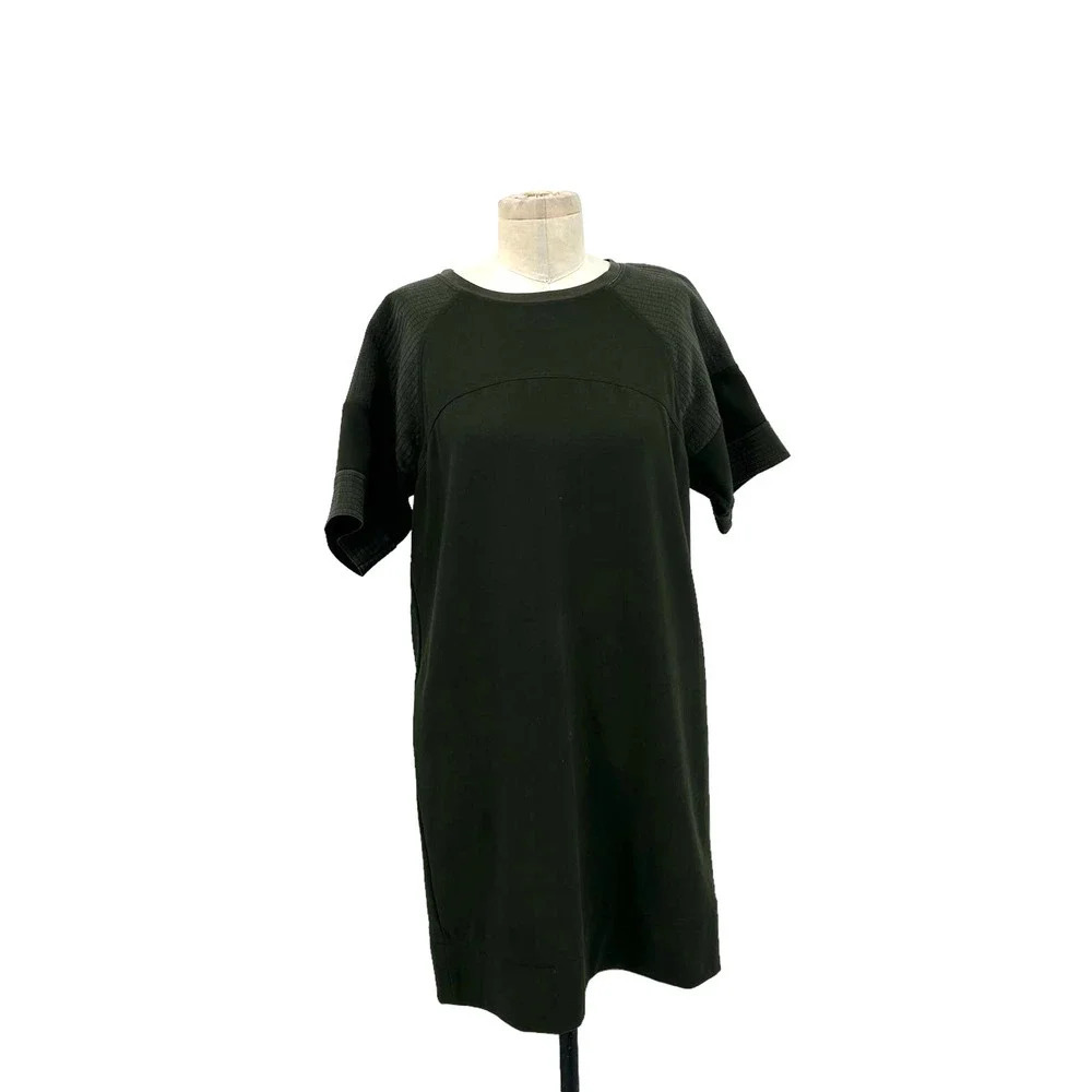 Vince Olive Green Short‎ Sleeve Shift Dress Size Small